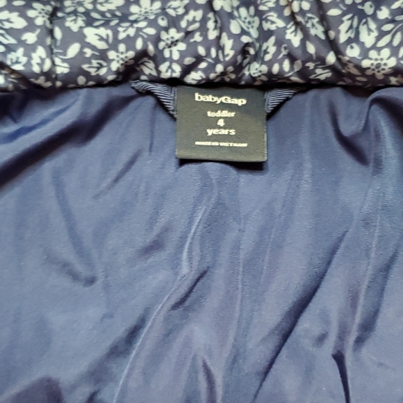 GAP Tonal Floral-Print Hooded Puffer Jacket, sz 4T - Picture 4 of 7